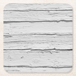 White Weathered Wood Rechteckiger Pappuntersetzer