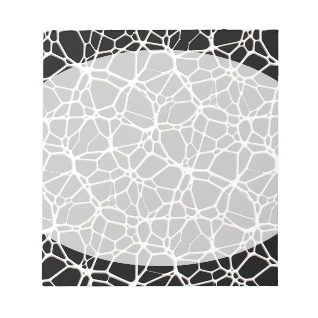 White Web Texture + Ihr Bachgr. Ideen Notizblock (Vorderseite)