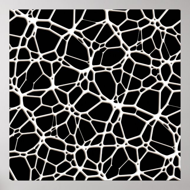 White Web Texture + Ihr Bachgr. Ideen Poster (Vorne)