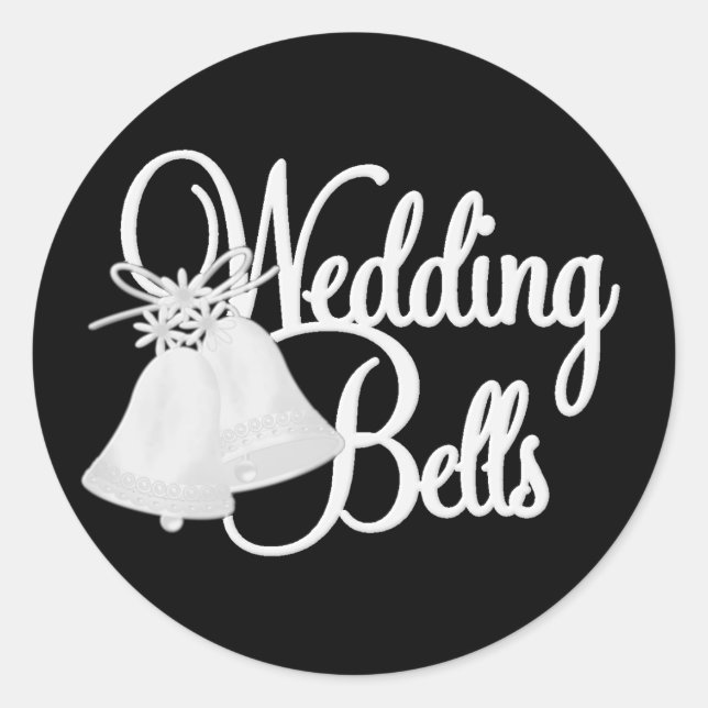 White Wedding Bell Stickers (Vorderseite)