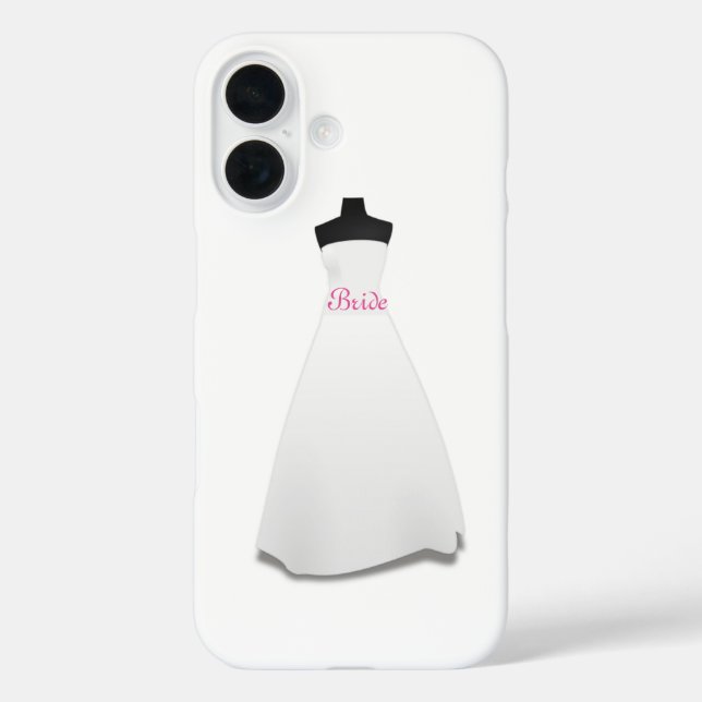 White Wedding Dress Bride  iPhone 16 Hülle (Rückseite)