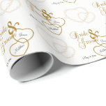 White Wedding Hearts, Confetti and Gold Lettering Geschenkpapier<br><div class="desc">⭐⭐⭐⭐⭐ 5 Star Review. Elegant Beautiful White Wedding Gold Diamond Hearts with white Confetti and Gold Script Lettering. Works well for a wedding or anniversary. ✔Note: Not all template areas need changed. 📌If you need further customization, please click the "Click to Customize further" or "Customize or Edit Design" button and...</div>