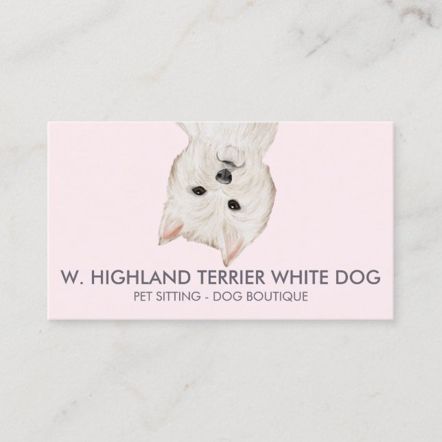 White West Highland Terrier Dog Visitenkarte (Vorderseite)