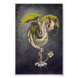 White Wine Dragon 4x6 Print Fotodruck