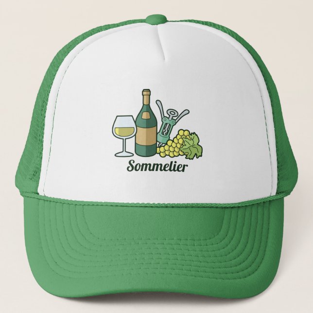 White Wine Trucker Hat Truckerkappe (Vorderseite)
