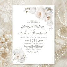White Winter Floral Wedding