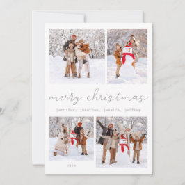 White Winter Joyeux Carte photo de Noël