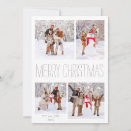 White Winter Joyeux Carte photo de Noël
