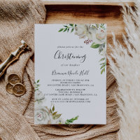 White Winter Peony Floral Christening