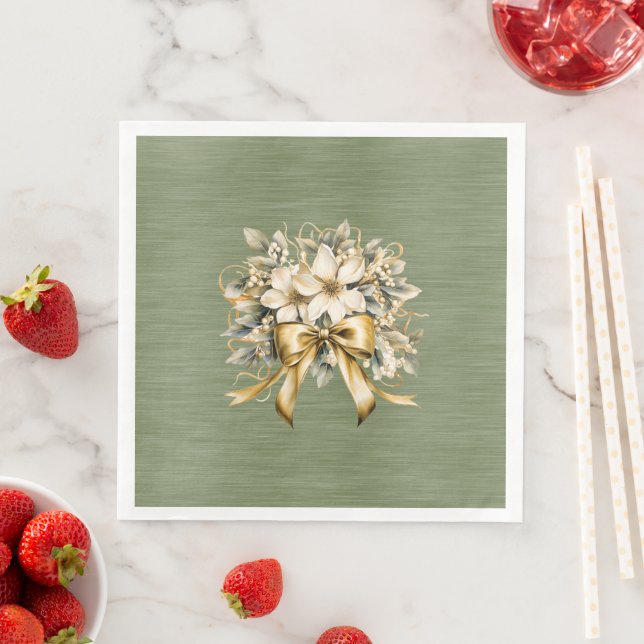 White Winterberry Einladung Set Serviette (Beispiel)