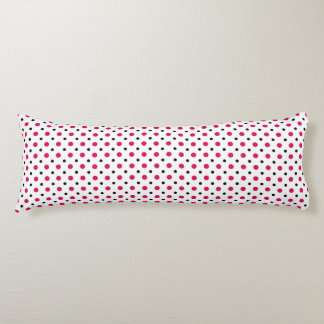 White with black and hot pink dots seitenschläferkissen