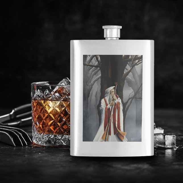 White Wizard Oak Tree Fantasy Flachmann (Von Creator hochgeladen)