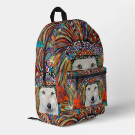 White Wolf Art Bedruckter Rucksack