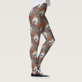 White Wolf Art Leggings