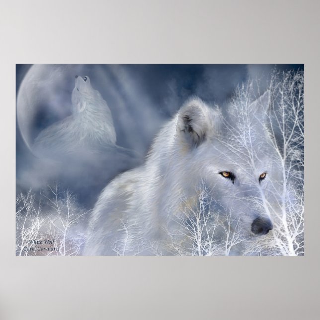 White Wolf Art Poster/Print Poster (Vorne)