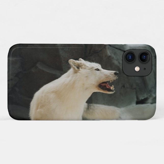 White Wolf Case-Mate iPhone Hülle (Rückseite (Horizontal))