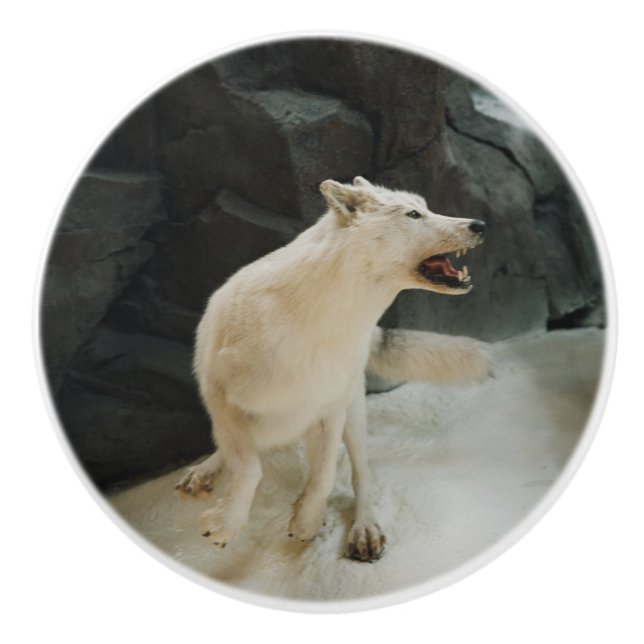 White Wolf Keramikknauf (Vorderseite)