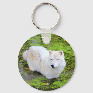 White Wolf Keychain Schlüsselanhänger