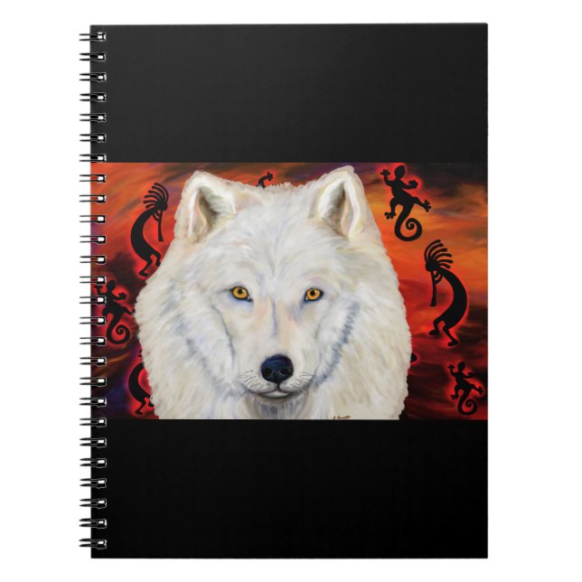White Wolf Kokopelli Notizblock (Vorderseite)