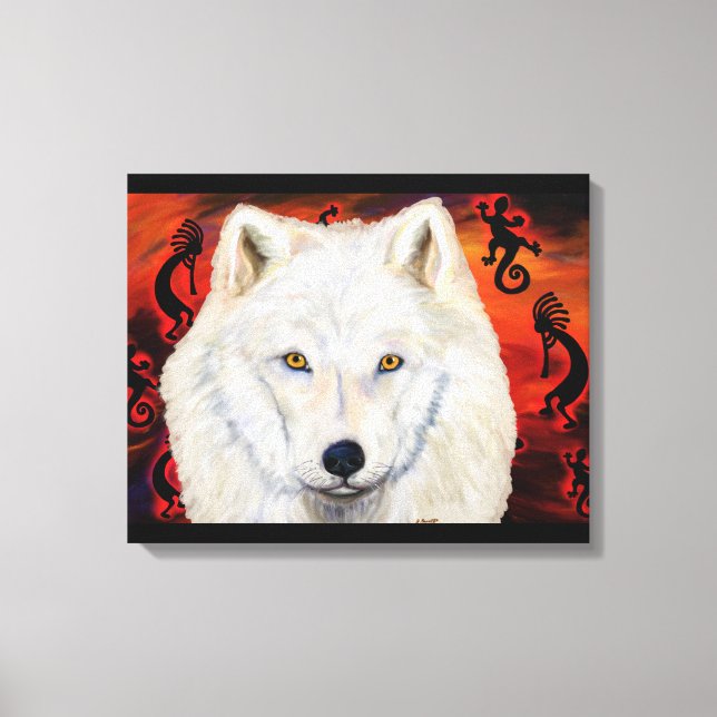 White Wolf Leinwanddruck (Vorderseite)