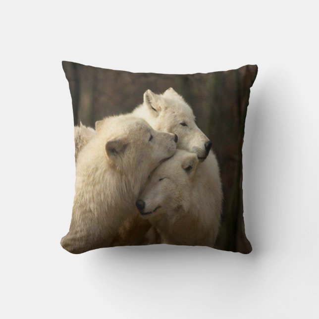 White Wolf Pack Kissen (Vorderseite)