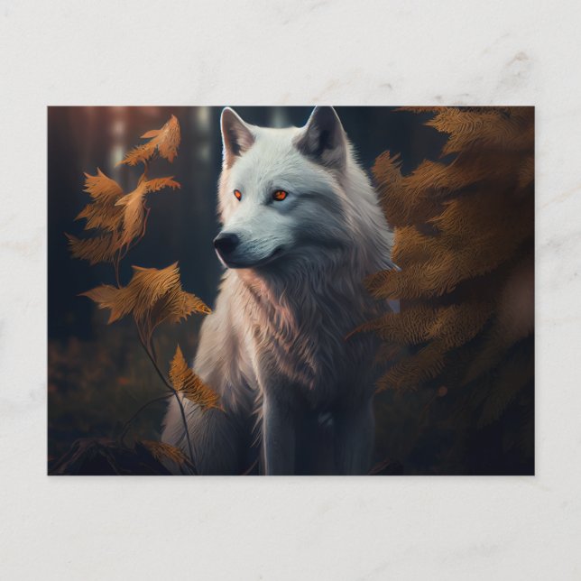 White-Wolf-Postkarten Postkarte (Vorderseite)