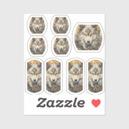 White Wolf Steampunk Solarpunk Aufkleber