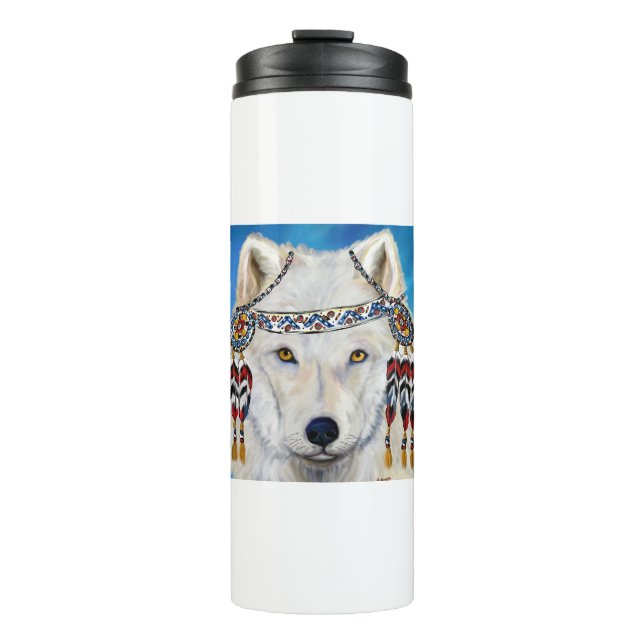 White Wolf Thermosbecher (Vorderseite)