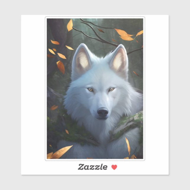 White Wolf Vinyl Sticker (Blatt)