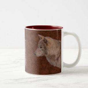 White Wolf Wildlife Foto Trinkbehälter Zweifarbige Tasse