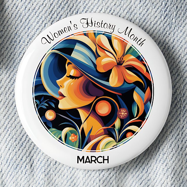 White Women's History Month Button (Von Creator hochgeladen)