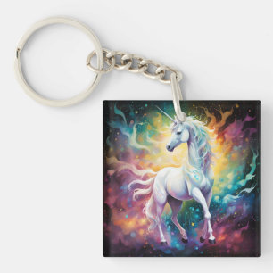 White Wonder: Das spektralweiße Einhorn Schlüsselanhänger