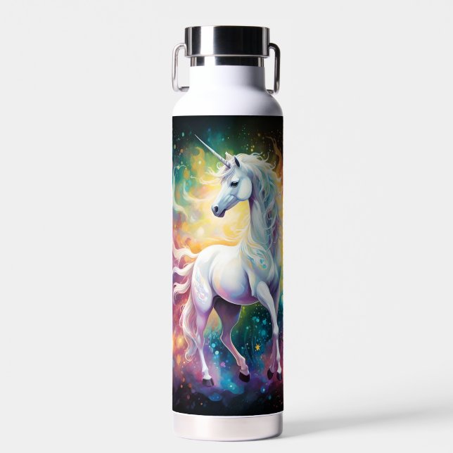 White Wonder: Das weiße Spektraleinhorn, Trinkflasche (Vorne)