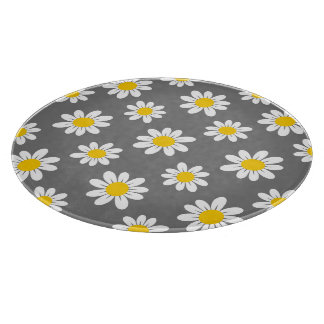 White Yellow Daisies Schneidebrett