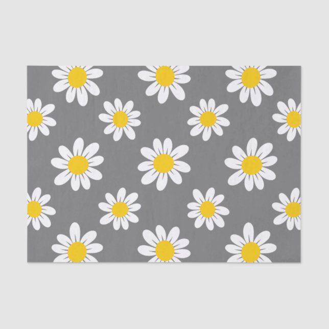 White Yellow Daisies Seidenpapier (Vorderseite)