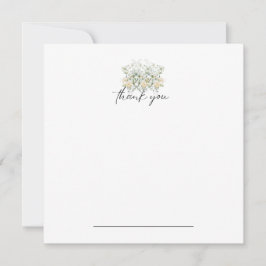 White & Yellow Floral Vielen Dank für Ihre Aufmerk Dankeskarte