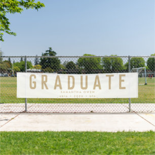 White Yellow Huge Gold Moderne Grad Ankündigung Ba Banner