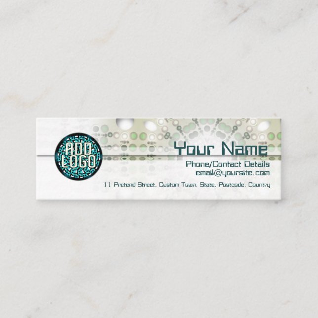 White Zenfasi Small Business CARD Mini Visitenkarte (Vorderseite)