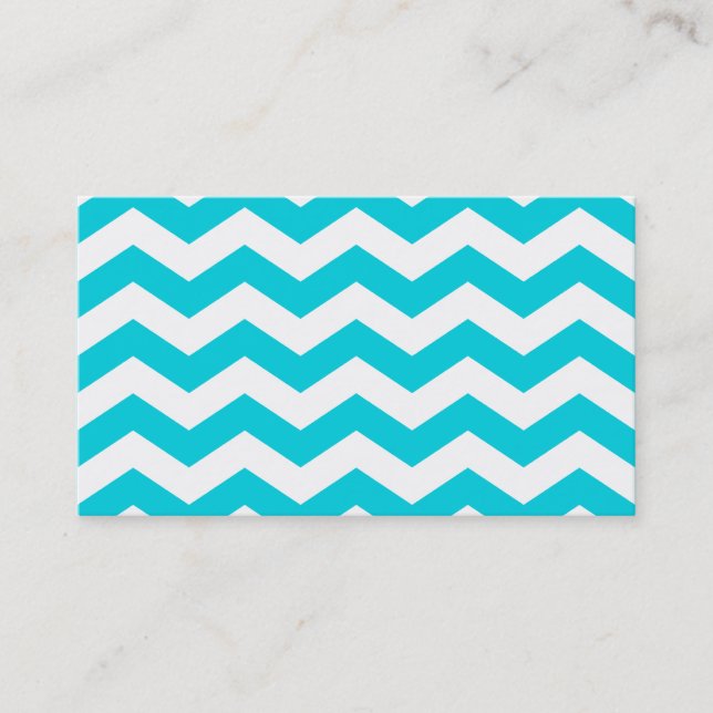 White Zig Zag Business Card Visitenkarte (Vorderseite)