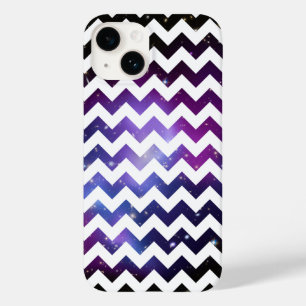 White Zigzag Lila Galaxy Cluster Case-Mate iPhone Hülle