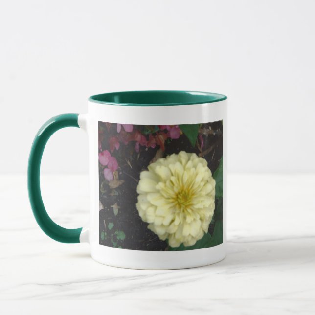 White Zinnia Tasse (Links)