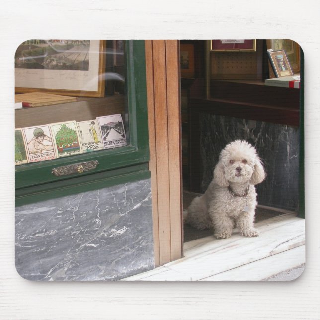 White Zwarf Poodle Mousepad (Vorne)