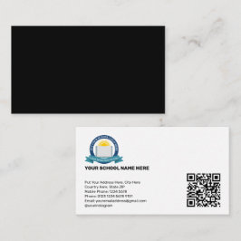 Whiteboard-Schullehrer mit QR-Code Visitenkarte