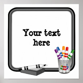 Whiteboard zum digitalen Download-Platz Poster