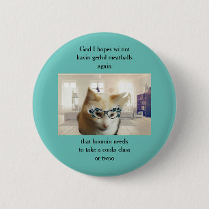 Whitecakes die Katze beschwert sich über Lebensmit Button