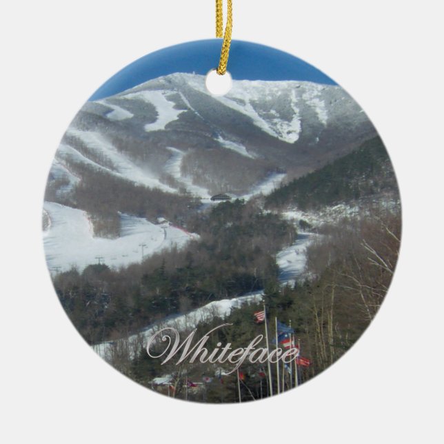 Whiteface Gebirgsrunde Verzierung Keramikornament (Vorne)