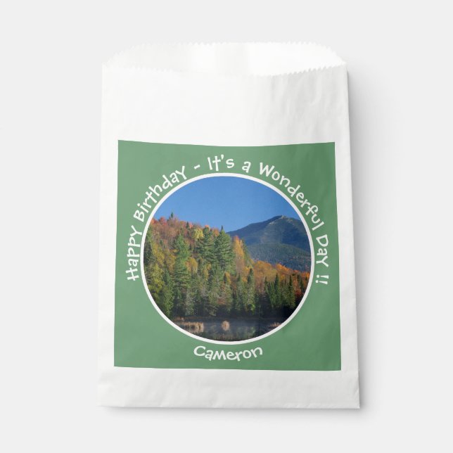 Whiteface Mountain, Autumn Party Items von Adirond Geschenktütchen (Vorderseite)
