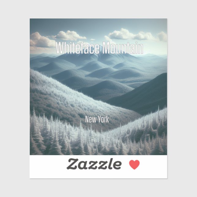 Whiteface Mountain New York 3 Inch Vinyl Sticker (Blatt)