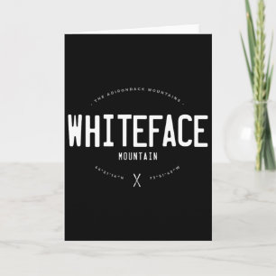 Whiteface Mountain New York Grafik Distressed Vin Karte