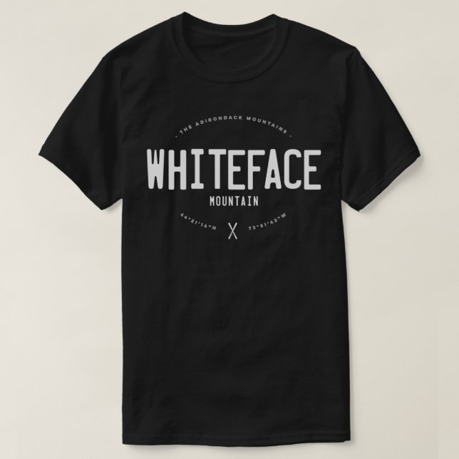 Whiteface Mountain New York Graphic Distressed Vin T-Shirt (Design vorne)